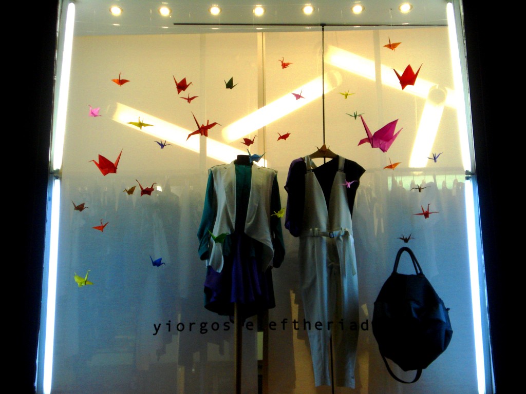 yiorgos eleftheriades-athens window display-origami 